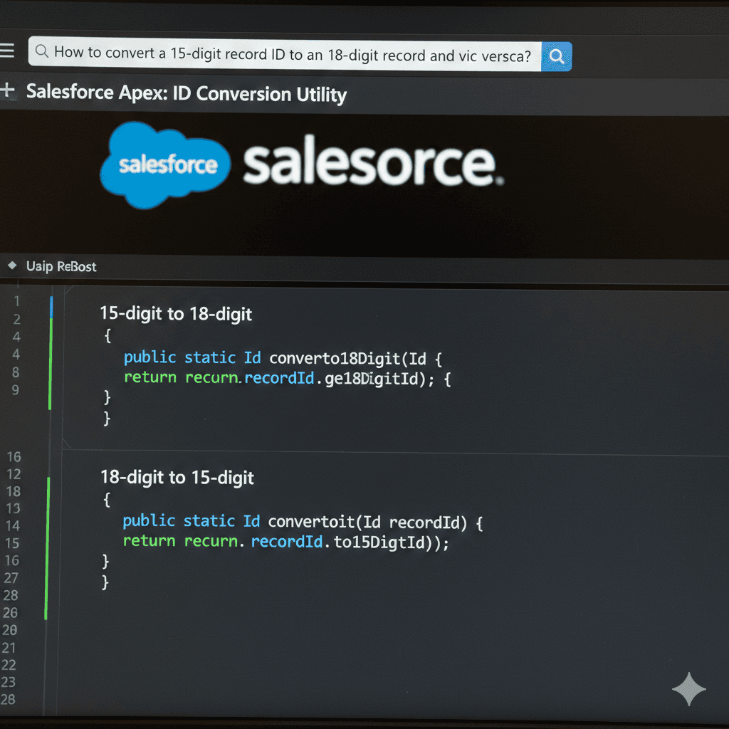 salesforce Apex How to convert a 15-digit record ID to an 18-digit record and vice versa?