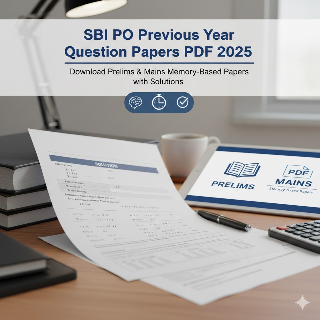SBI PO Previous Year Question Papers 2025 – Download Prelims &amp; Mains Memory-Based Papers with Solutions