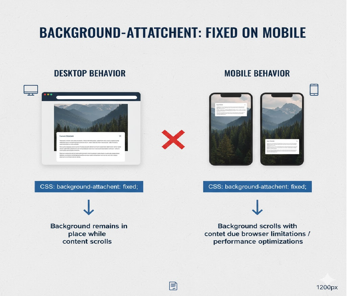 What happens if you use background-attachment: fixed on mobile devices?