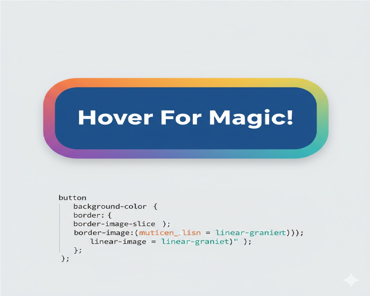 How can you create a gradient border effect around a button using CSS only?