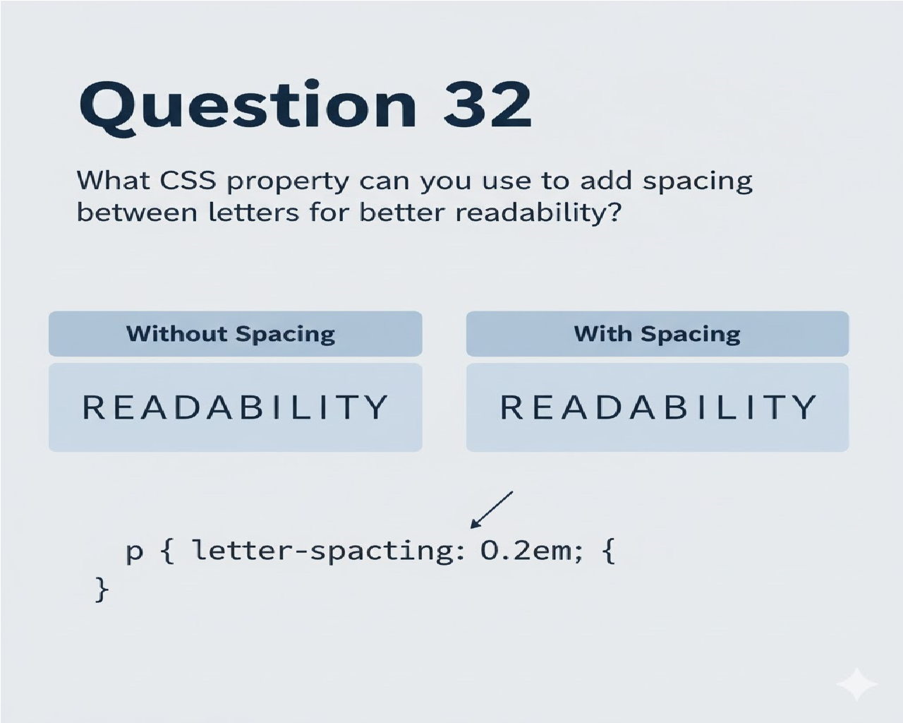 What CSS property can you use to add spacing between letters for better readability?
