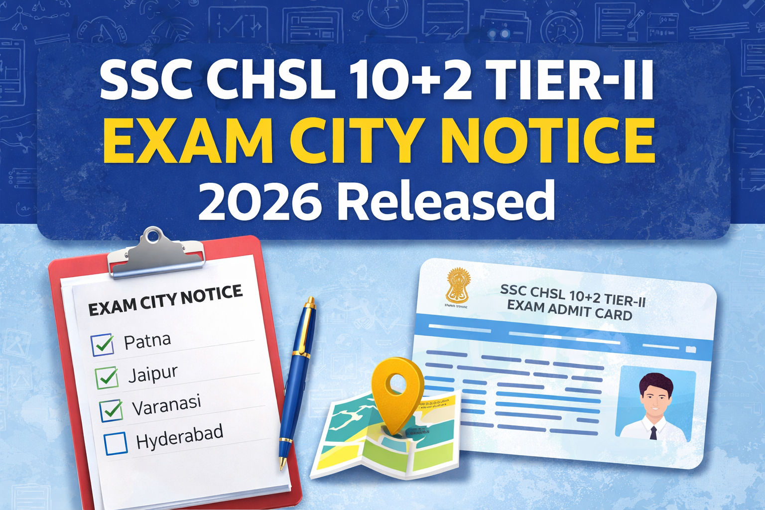 SSC CHSL 10+2 Tier-II Exam City Notice 2026